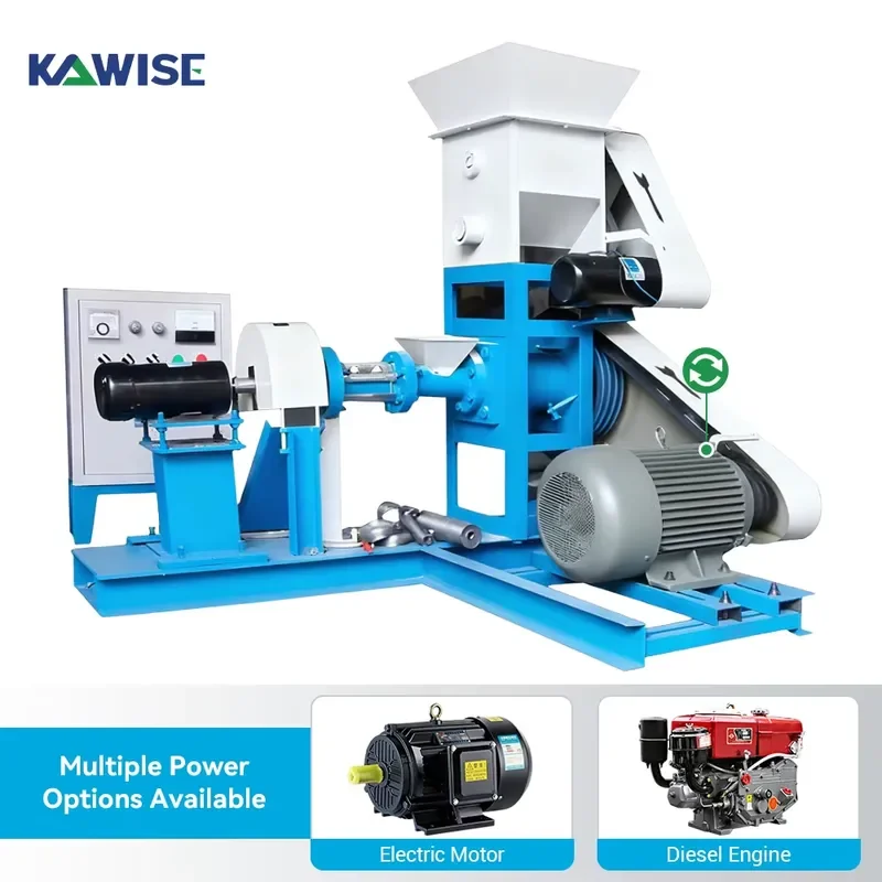 Feed Extruder Machine for Dog Cat Food Floating Fish Feed Electric Power Small Farm Feed Processing Equipment view 2