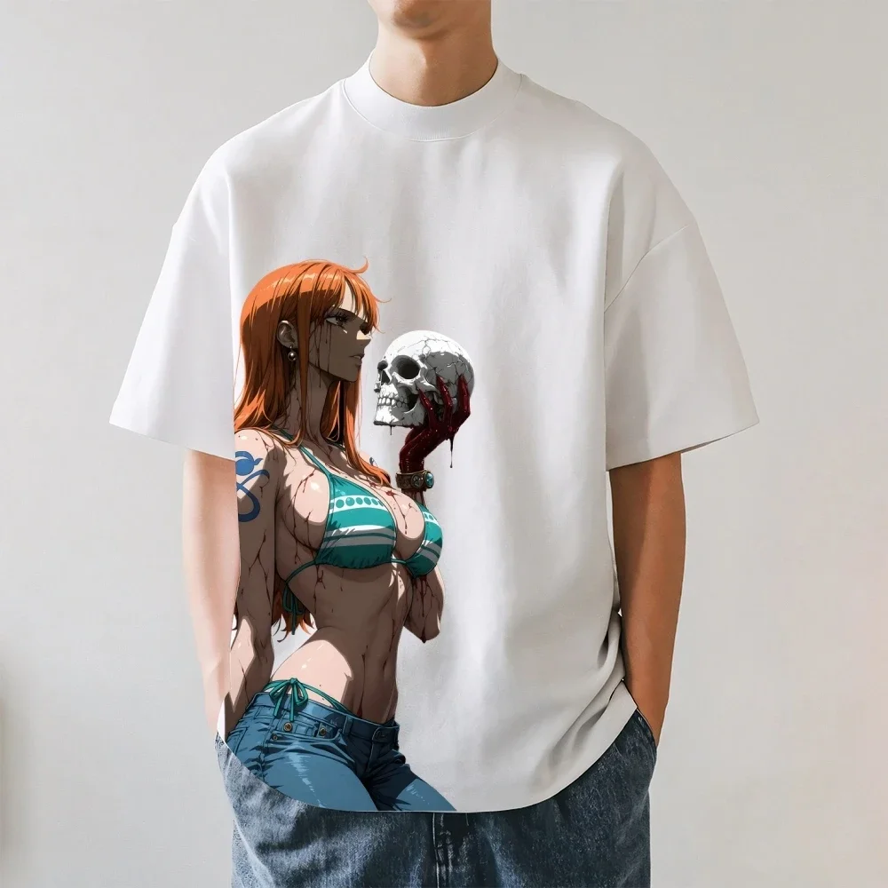 One Piece Nami Japanese Style Classic Tee High-quality Streetwear Men's Clothing Women Clothing 2026 Summer New T Shirt