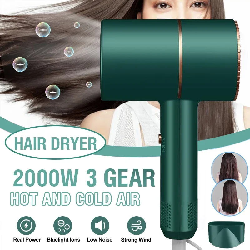 Hair Dryer Household Heating and Cooling Air Anion Hair Dryer For Home Travel Hair Care MIni Portable Power HairDryer Blow