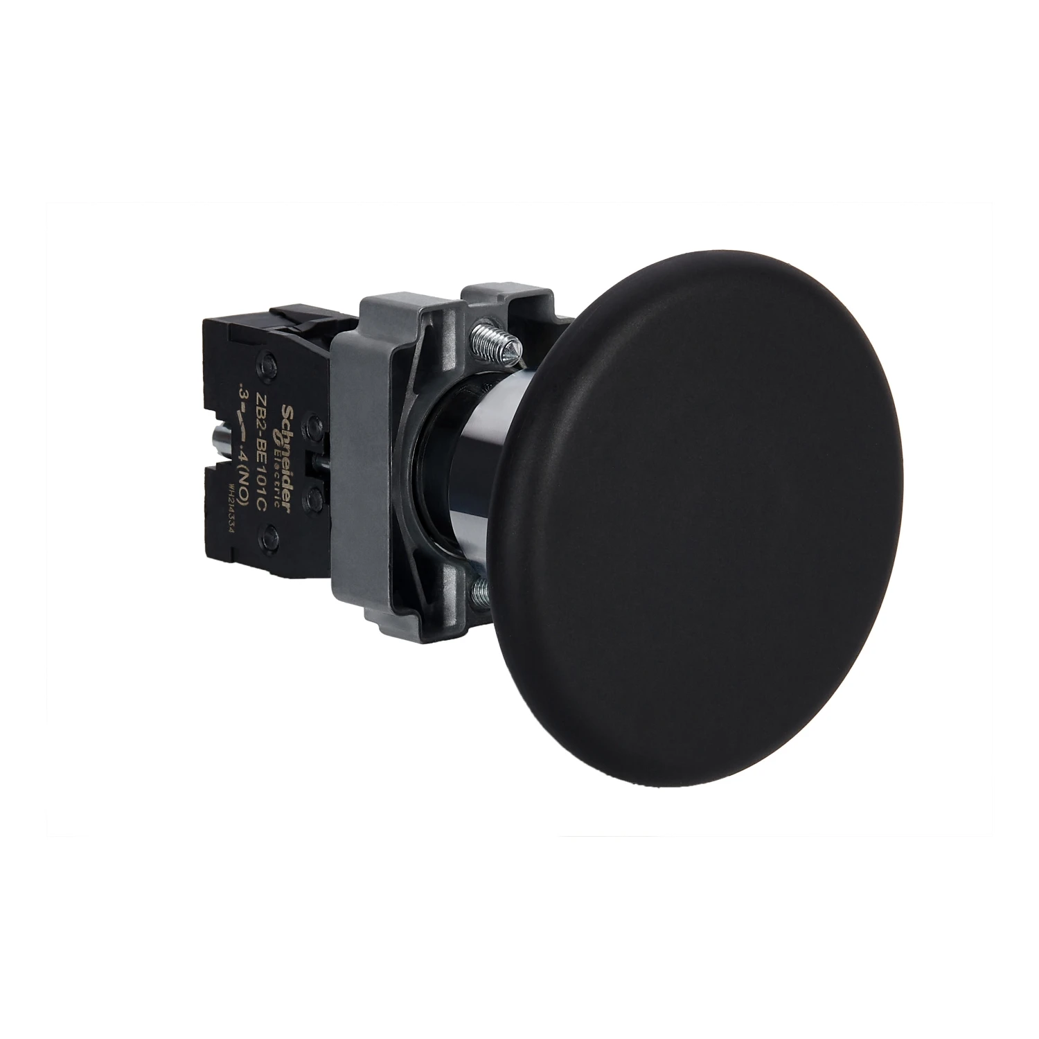 

XB2BR21C = ZB2BZ101C + ZB2BR2C Push button, Easy Harmony XB2, metal, black mushroom head 60mm, 22mm, spring return, unmarked, 1N