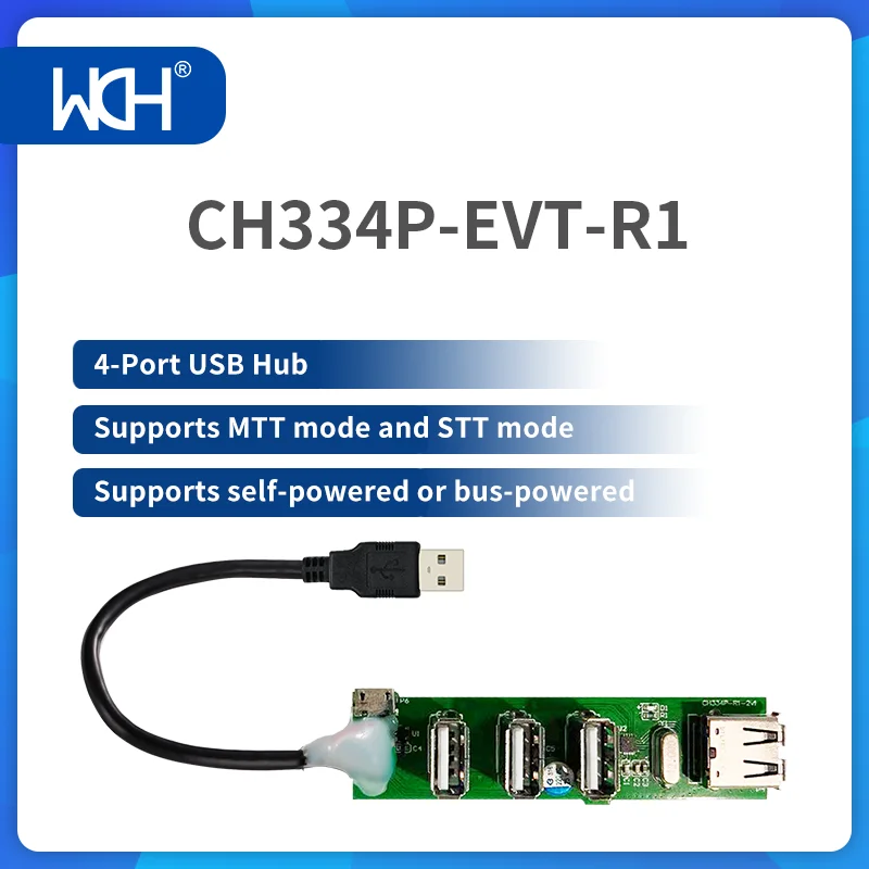 2Pcs/Lot CH334 Evaluation Board Compliant with USB2.0 protocol 4 USB2.0 downstream ports