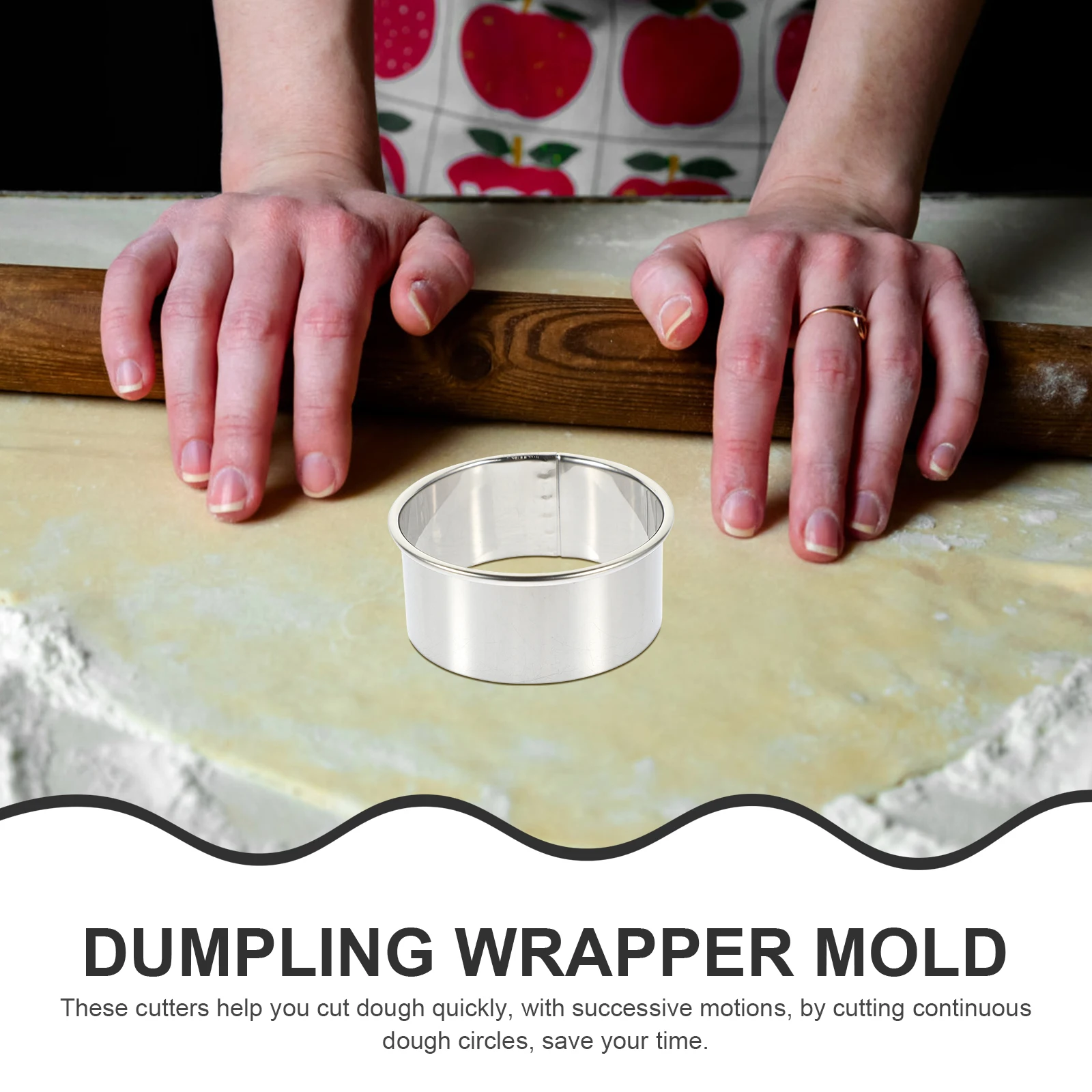 Knödel Wrapper Maker Edelstahl Teig Runde Form Küche Werkzeug Silber Farbe Langlebig Nicht Rost