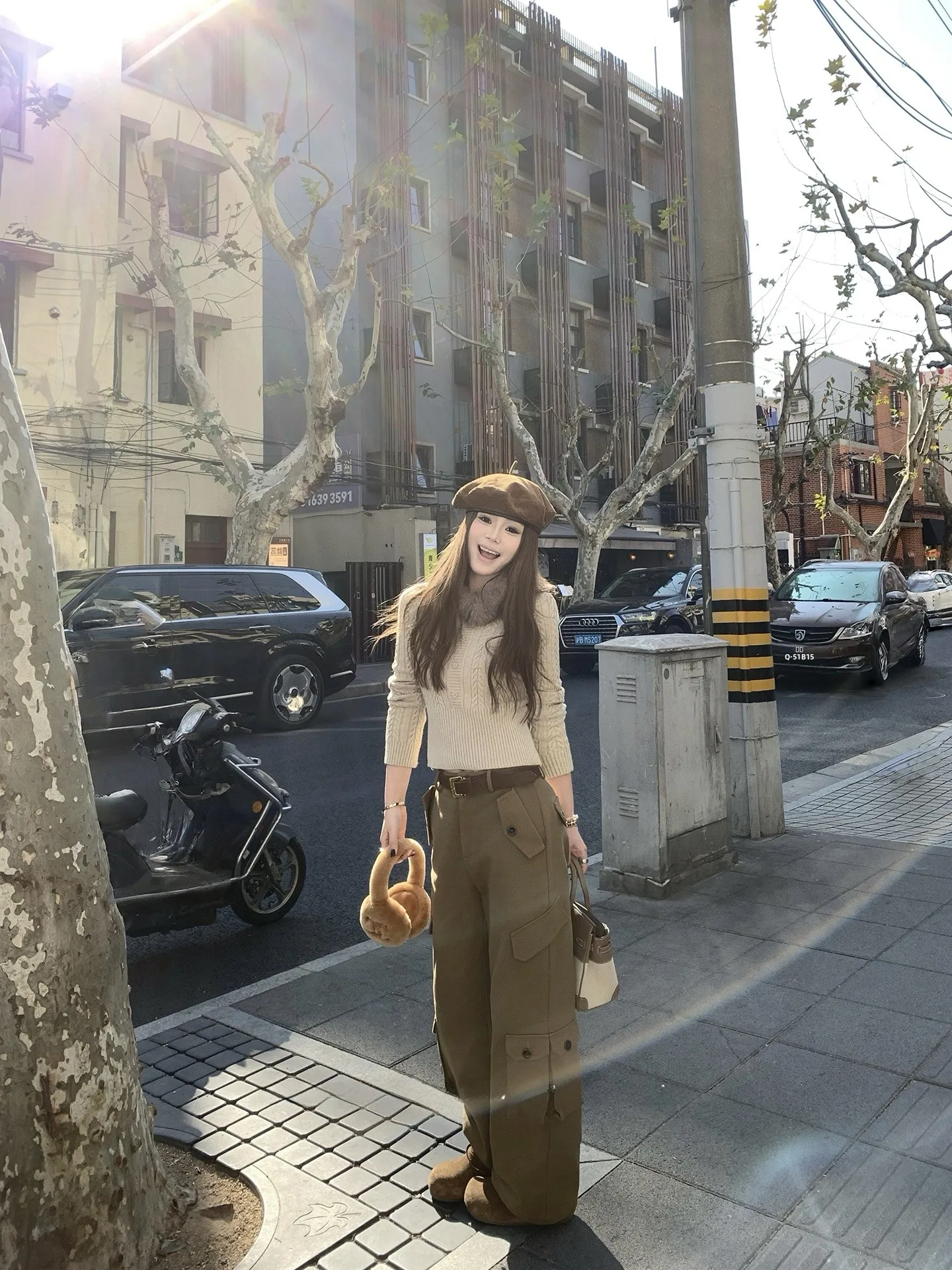 

i Color Thiened Denim Work Pants Women's Retro Straight Casual Pants Seoul Stroll Faionable Ladies' Premium Pants