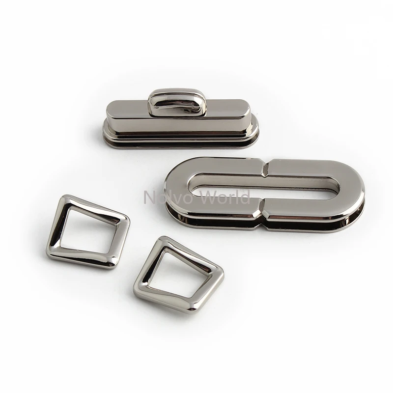 Triangle/Egg Shape Metal Rectangle Twist Turn Lock Clasp For Bags Handbags Purse Closure Buckles DIY Hardware Wallet Accessories