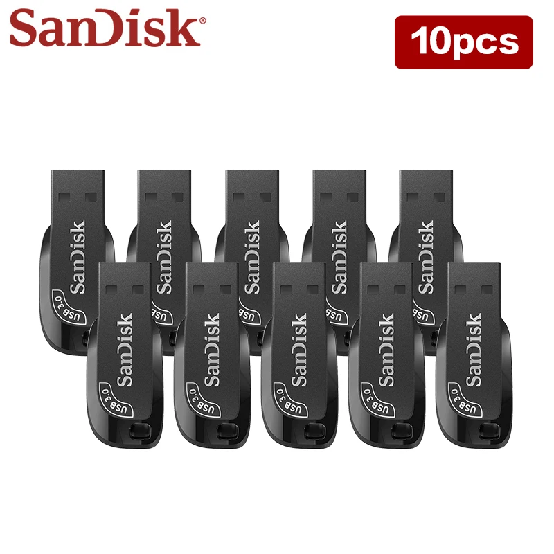 10pcs/lot SanDisk CZ410 pen drive USB 3.0 USB Flash Drive 32GB 64GB 128GB Memory Stick U Disk Read speed up to100MB/s Pendrive