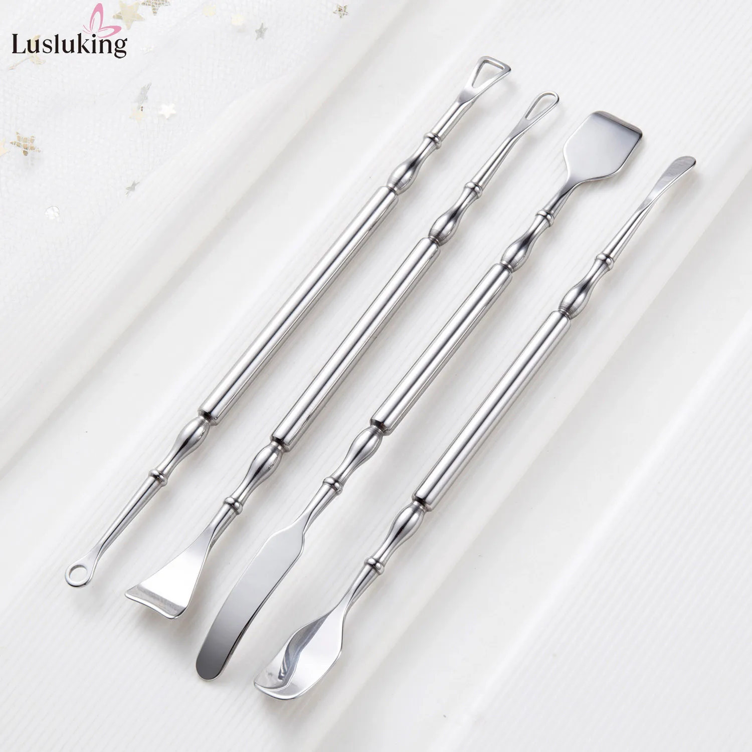 สแตนเลส Blackhead Remover แหนบสิวเครื่องมือ Pore ทําความสะอาดขอบสําหรับจมูกอ่อนโยน Acne EXTRACTOR ทําความสะอาดง่าย