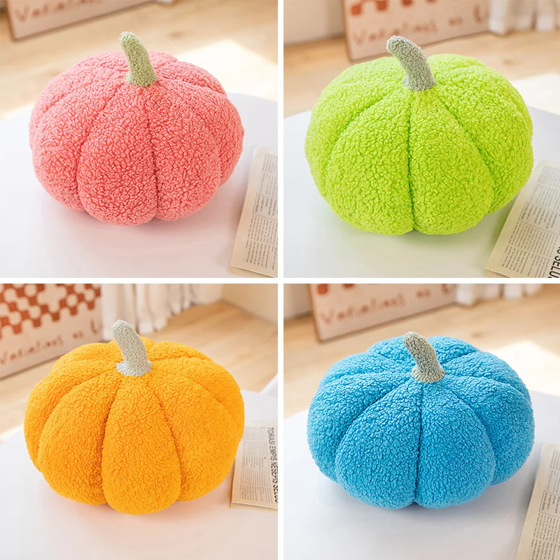Kürbis Plüsch Kissen Weiche Pflanze Halloween Tag Party Dekor Grün Blau Rosa Gelb Sitzkissen Innen Boden Dekoration Geschenk
