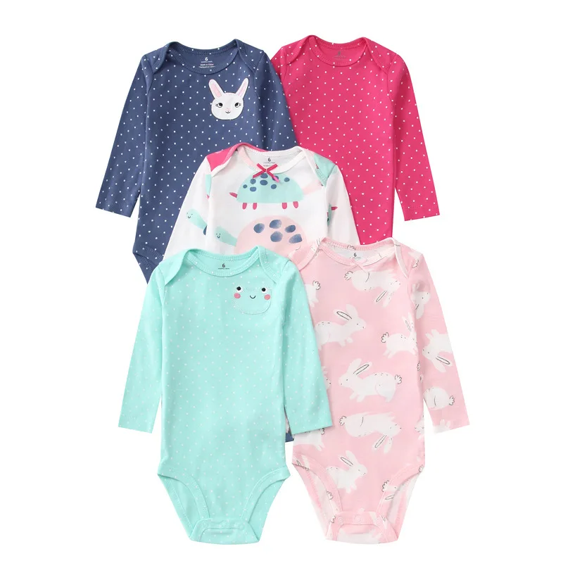 ملابس أطفال ناعمة قابلة للتنفس من القطن 100% بأكمام طويلة لحديثي الولادة والأولاد والبنات ملابس فضفاضة للأطفال هدايا استحمام الطفل