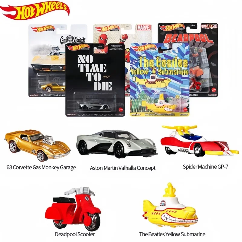 Original Hot Wheels Entertainment F G Q Case Serise Model Car Die Cast Model Decoration Surprise Gifts Car Collection Toys