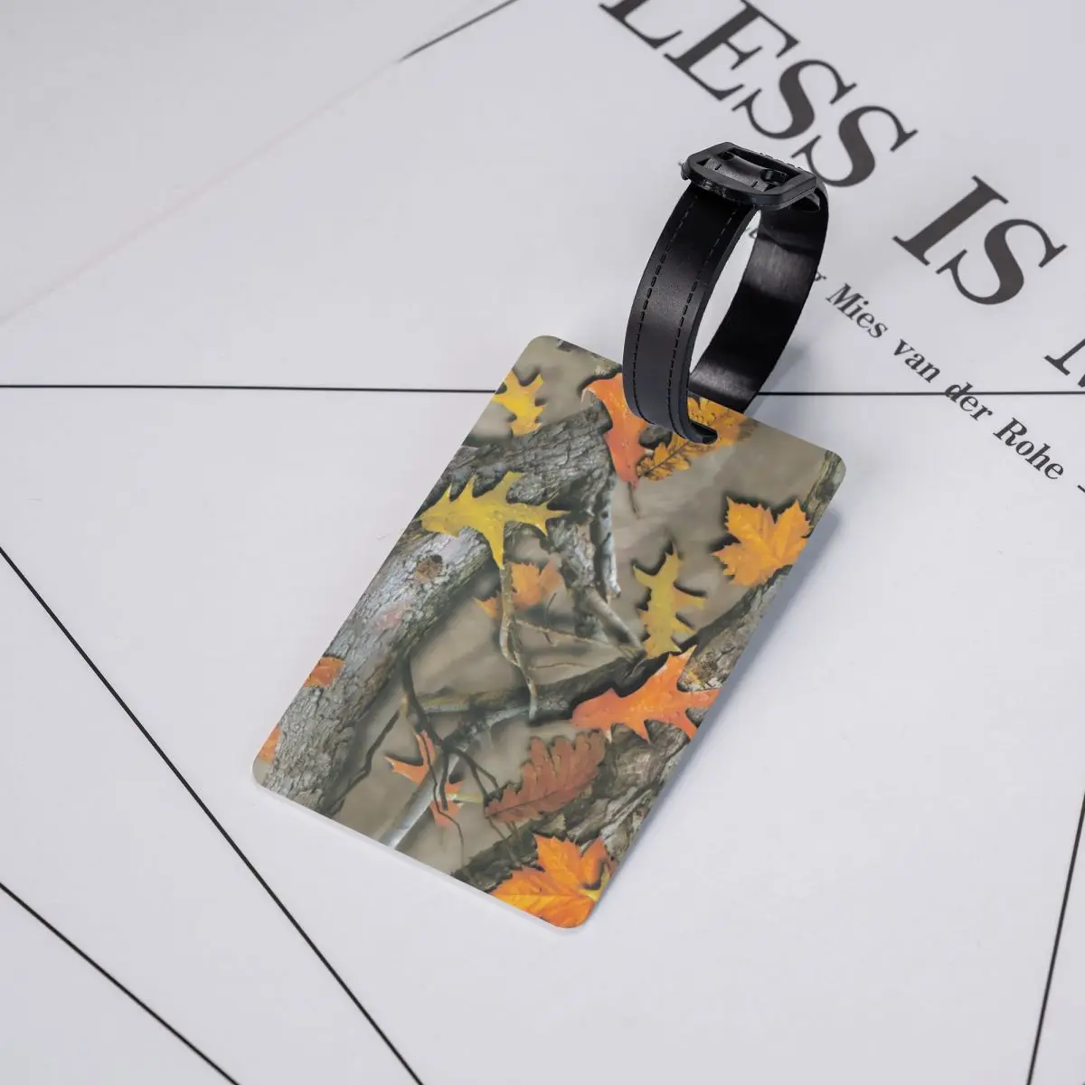 Custom Real Tree Camouflage Camo Pattern Luggage Tag Travel Bag Suitcase Privacy Cover ID Label