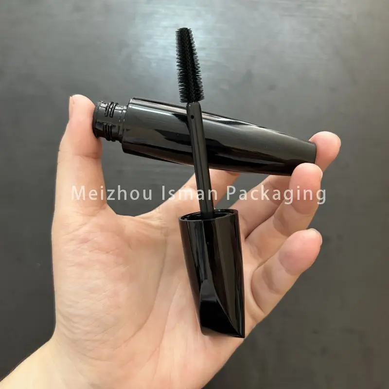 50 Stuks Nieuwste Lege 15 ml zwarte lege mascara container verpakking met borstel mascara wands buizen met siliconen hoofd wimper buis