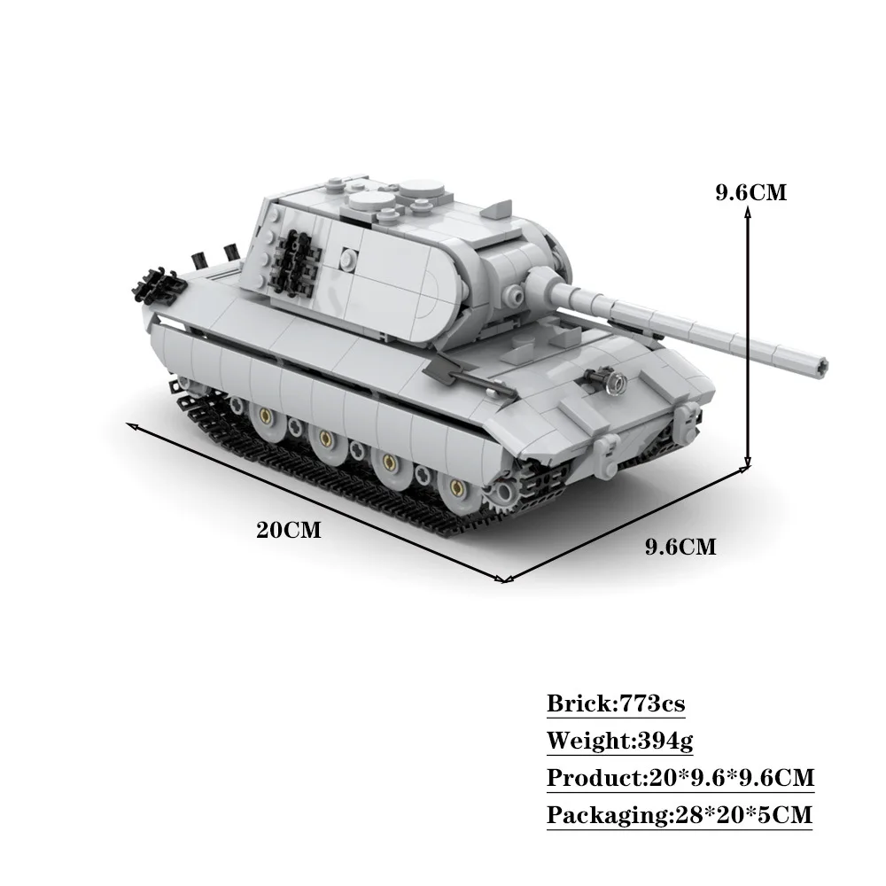 MOC69151 Città Carro Armato Militare Serie Militare Archer Semovente Anti-Tank E100 Carro Armato Leggero Blocchi di Costruzione Giocattoli Educativi
