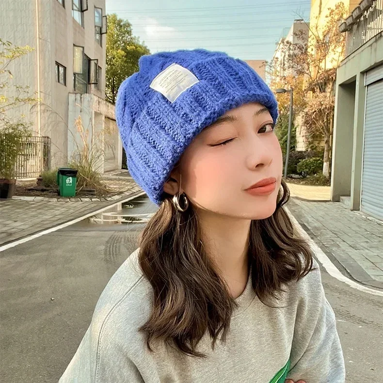 Winter Knitted Hat Beanie Hats for Women Knit Caps Fashion Outdoor Warm Wool Couple Cap Bonnet Woman Winter Twist Female Bonnet