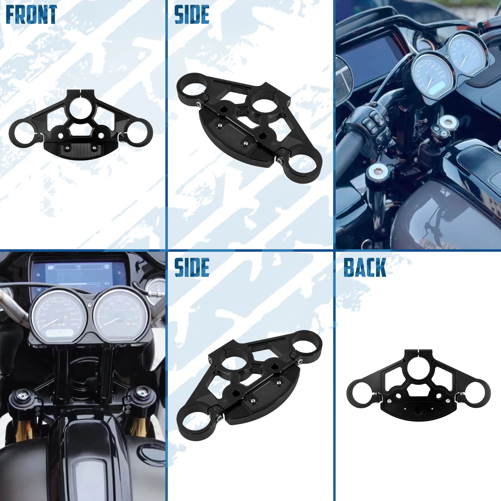 Motorcycle Top Triple Tree Kit Metal T-Bars Risers For Harley Touring Road Glide FLTRX FLTRU Special Limited FLTRXS 2015-Later