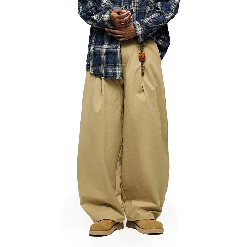 ملابس للرجال السراويل 2025 الصيف رقيقة سراويل تقليدية للساق سراويل تقليدية شارع العليا السراويل الطويلة ملابس العمل بنطلون موضة 2J8L