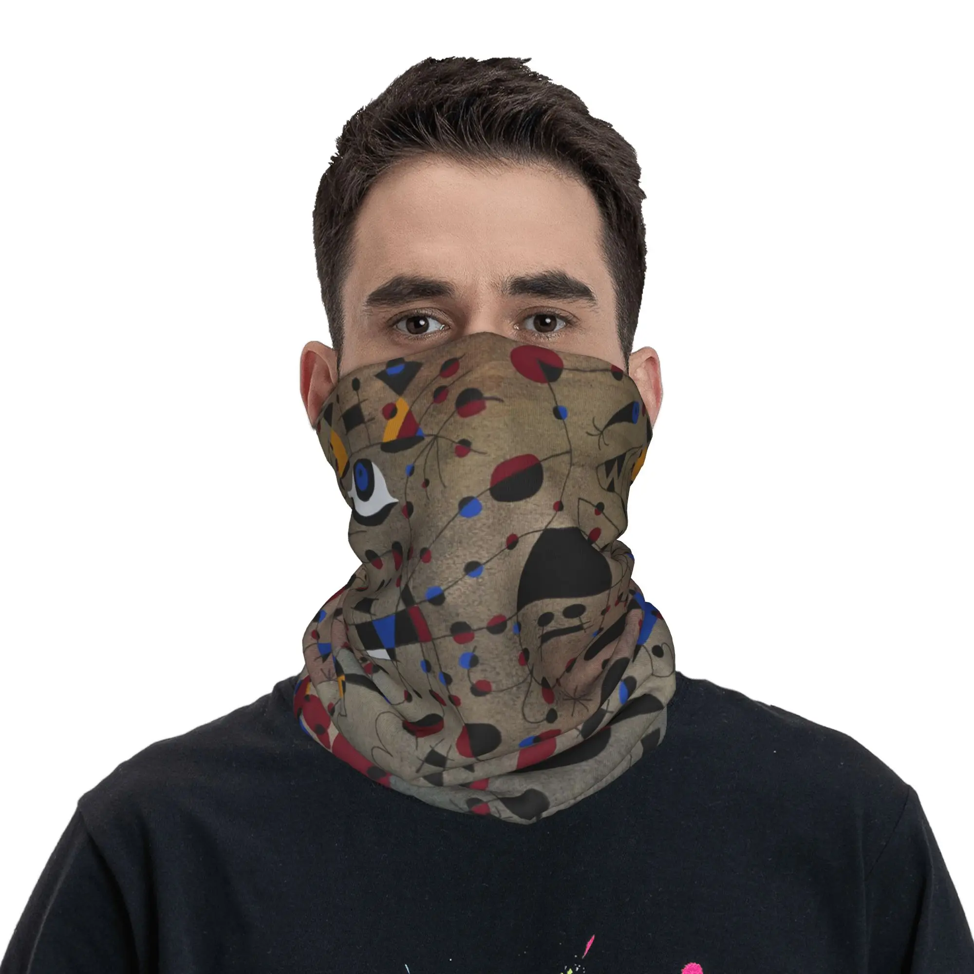 

Line Art Print Bandana Neck Cover Printed Mask Scarf Headband Running for Men Women Adult Breathable