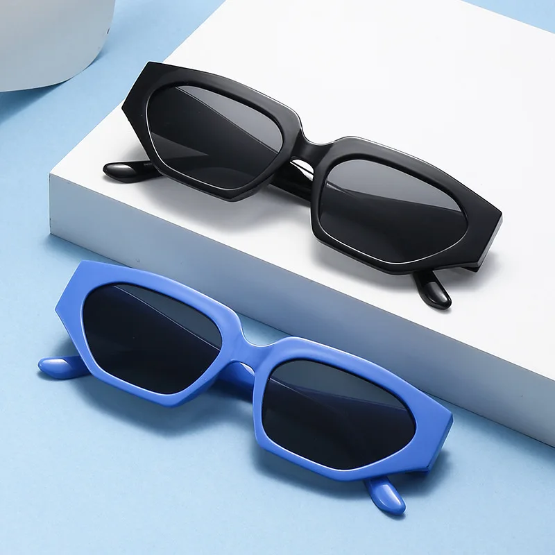 

2024 New Fashionable Polygonal Luxury Women's MM Cat Eye Sunscreen Sunshade Glasses UV Personalized Trendy Sunglasses