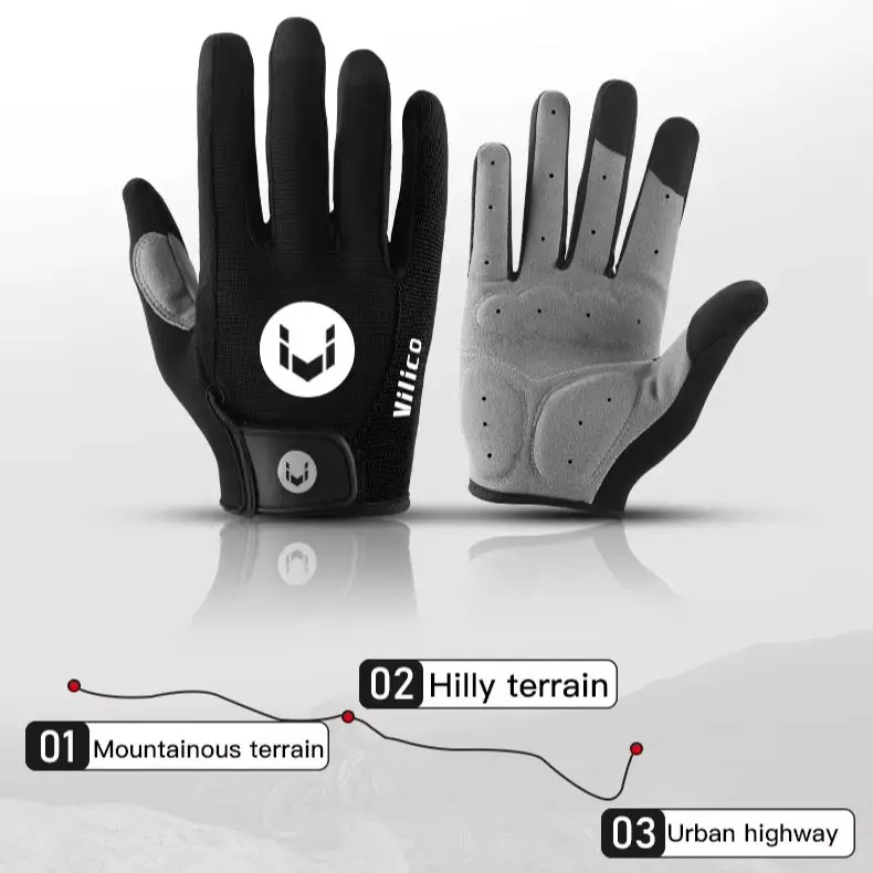 MTB Fahrrad-Sporthandschuhe Vollfingerhandschuhe für Männer und Frauen Laufen Fitness Gym Frühling Sommer Reiten Motorrad Wandern Handschuhe