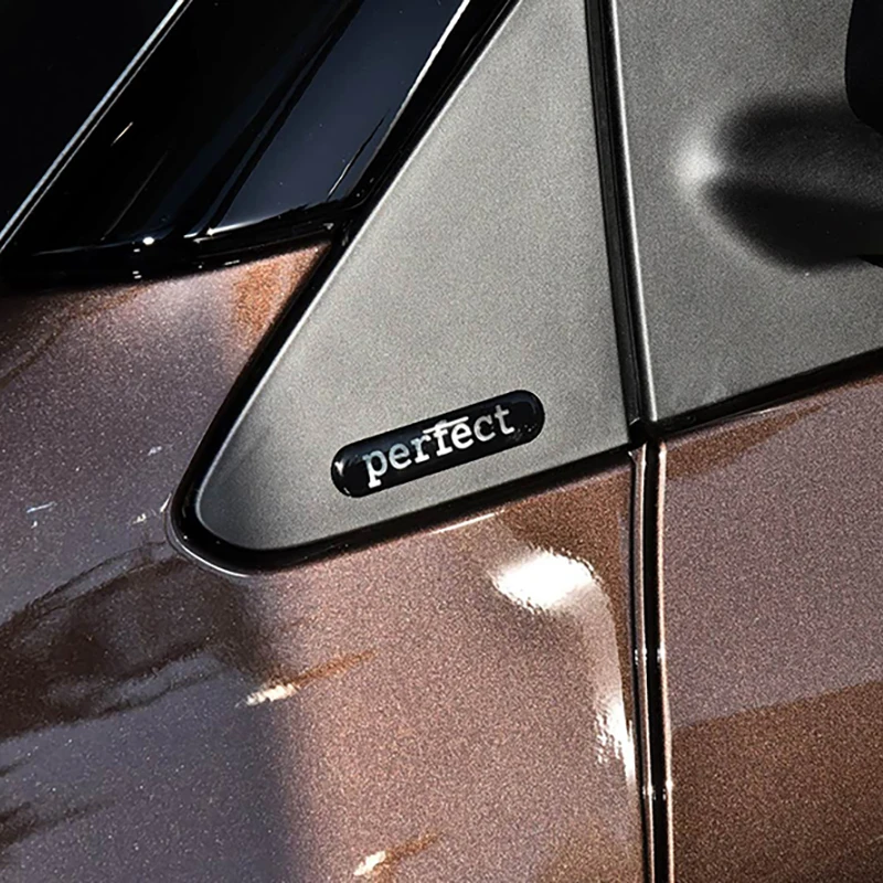 2 Pcs 3D Sticker Car Accessories Passion Emblem Sticker Badge Mirror Decal B Logo For Mercedes Smart 451 Fortwo W 453 Forfour view 3