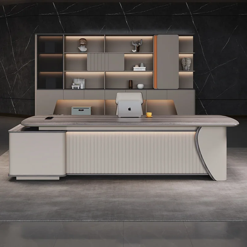 a*-Lshaped Drawer Office Desk Bedroom Multifunctional Reception Conference Office Desk Shelves Executive Ufficio Home Furniture^