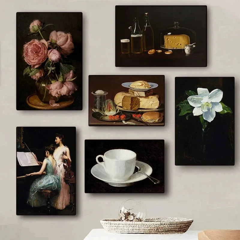 لوحات قماشية فيكتورية لنساء عصر النهضة ، سر فيكتوريا ، ملصق قديم ، صور فنية جدارية ، ديكور منزلي