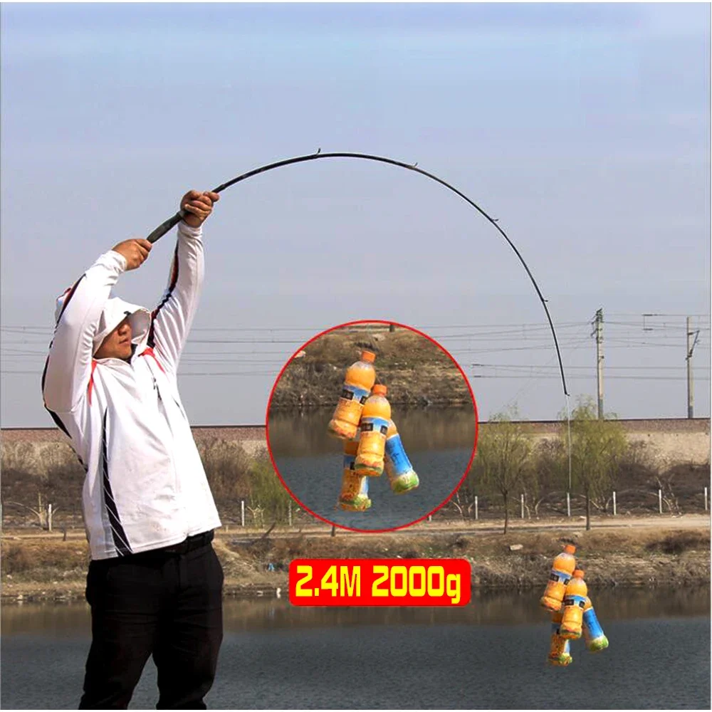 GHOTDA New  lure1.6m 1.8m 2.1m 2.4m 2.7m  Carbon Fiber Telescopic Fishing Rod Portable Spinning Rod and Spinning Reels