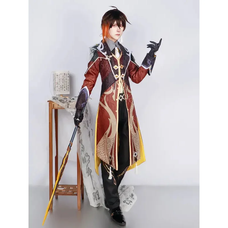 Genshin Impact Zhongmovies Cosplay Costume pour femme, uniforme de carnaval adulte, perruque Anime, olympiques de fête d'Halloween, MasTim ade Game