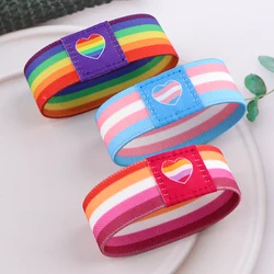 Arcobaleno Gay coppia braccialetto Anime Sport cinturino da polso elastico braccialetti del fumetto per le donne uomini moda braccialetti gioielli dell'amicizia