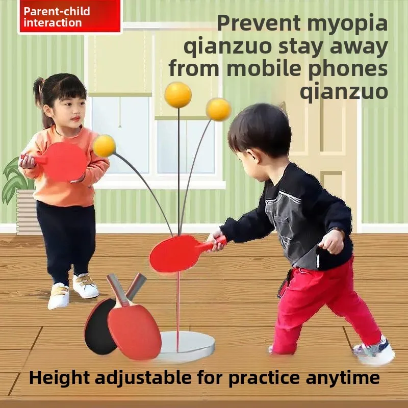 

Children's Durable Soft-Axis Table Tennis Trainer Practice Ball Home Service Machine Single Professional Self-Practice Tool