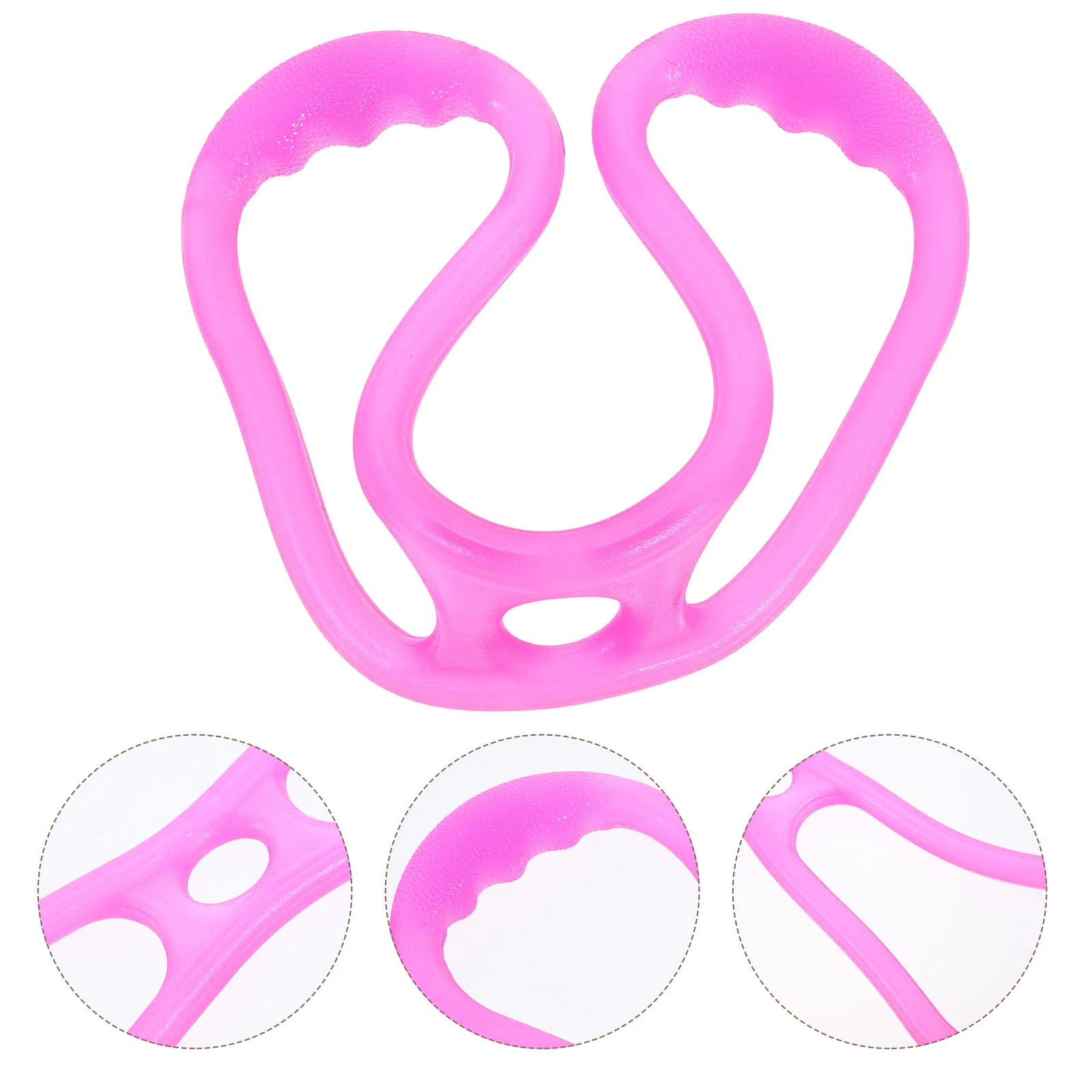 Figure 8-Shaped Silicone Rope Tension Band Yoga Multifunctional Pink Elastic Pull Fitness