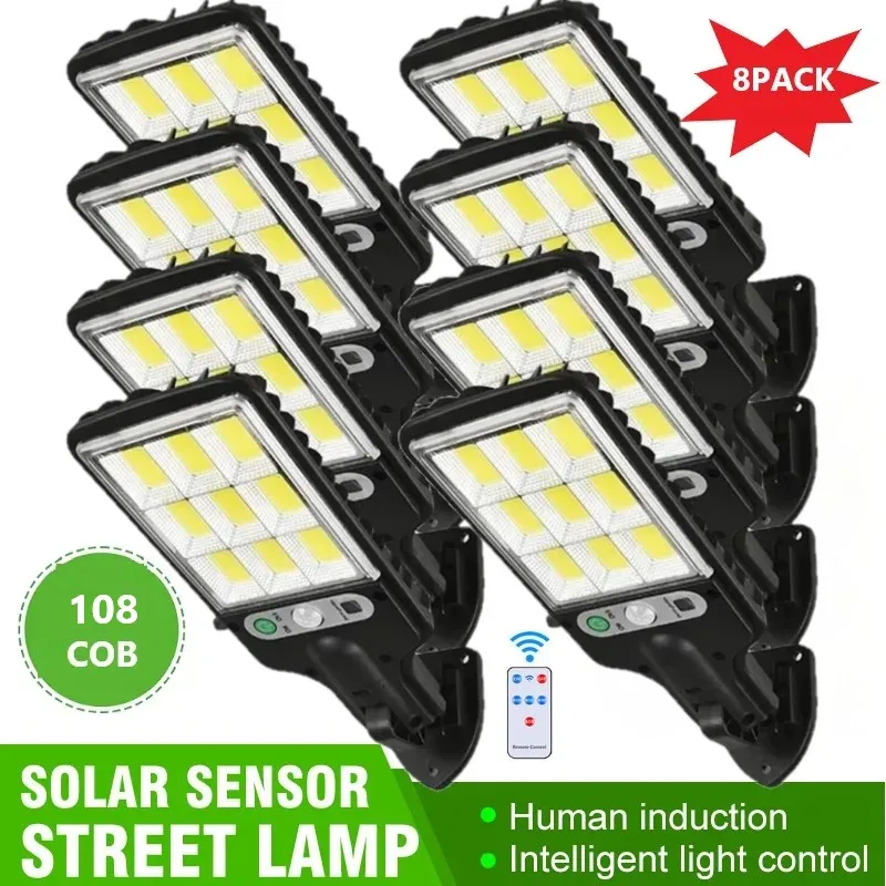 

108LEDs Solar Induction Lamp Street Lights With 3 Light Mode Outdoor Waterproof Motion Sensor Security Lighting for Garden