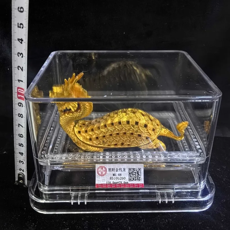 Gilt copper golden turtle dragon collectible ornaments, handicrafts, and miscellaneous antiques