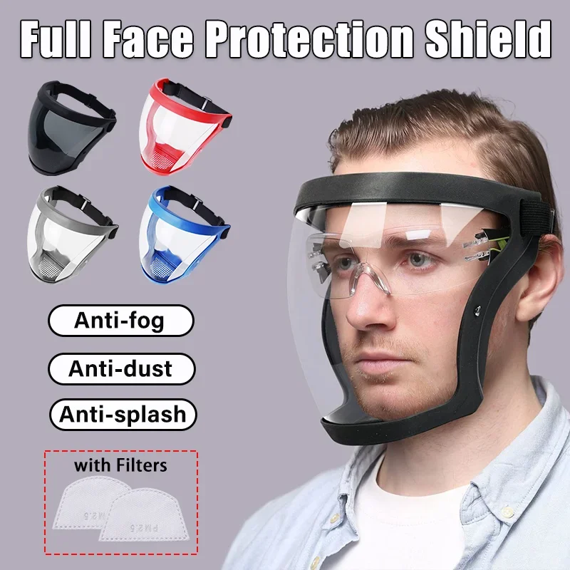 

Work Protection Mask Full Face Protector Shield Dustproof Impact Resistance Woodworking Work Mask Reusable Home Kitchen Tools
