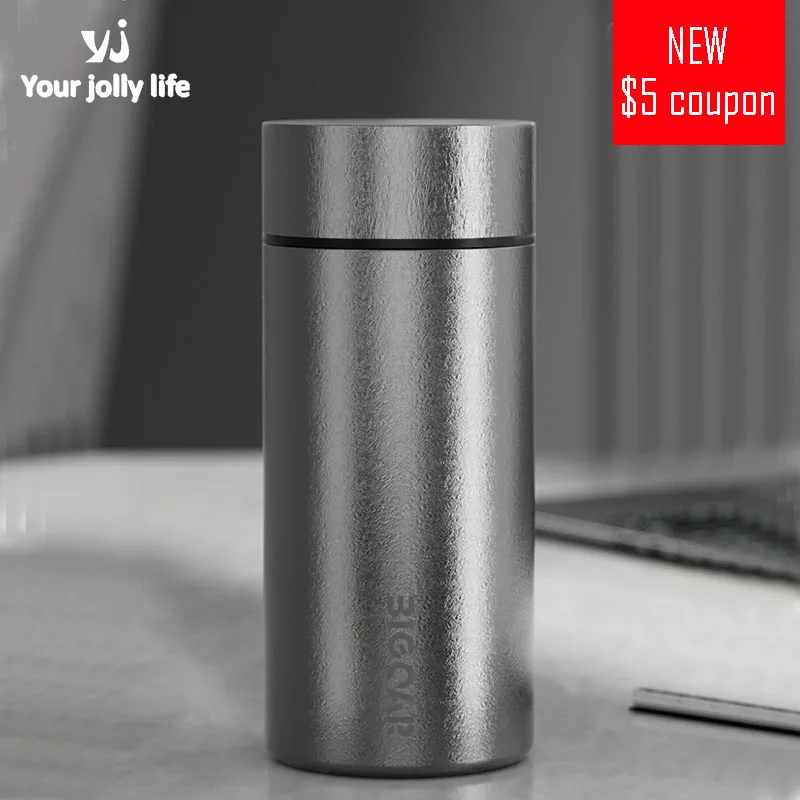 

200ml Mini Thermos Cup,Double Layer Pure Titanium Portable Vacuum Flasks,Exquisite Gifts,Drinkware,Pocket Small Water Bottle