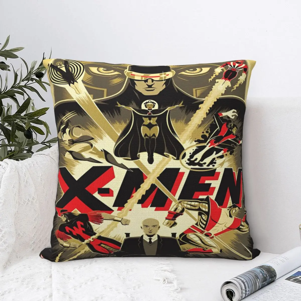 Cartoon X-MAN X Man Marvel Hero Pillowcase Kawaii Print Home Sofa Throw Pillow Covers Birthday Gift for Kids