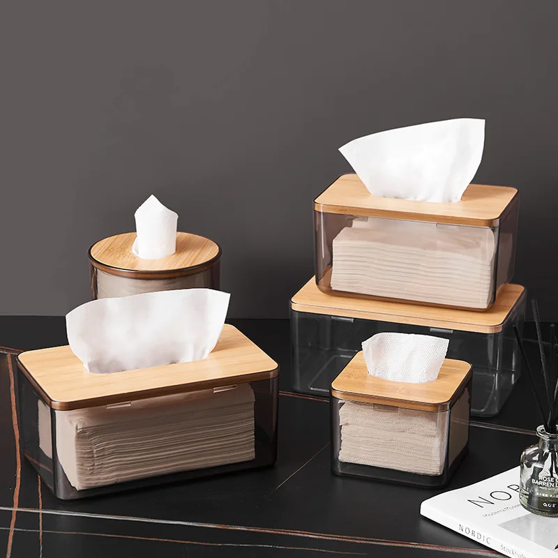 

Desktop Paper Towel Drawer Household Living Dining Room Napkin Tube Tea Table Remote Control Storage Box Simple and Luxurious