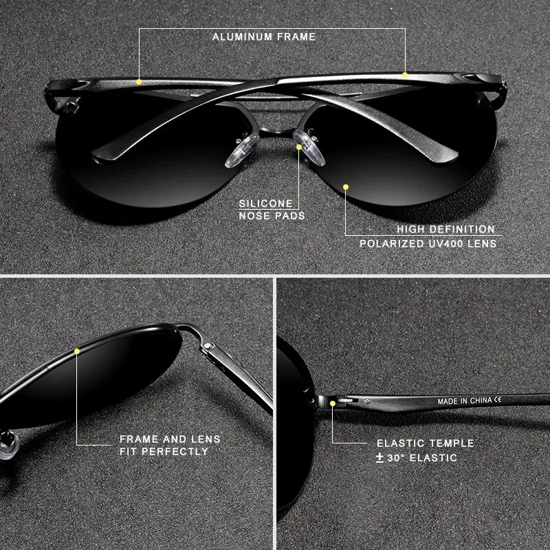 GXP Aluminum Magnesium Polarized Rimless Lens Sunglasses For Men High Definition Retro Women Eyewear Leisure Driving Glasses