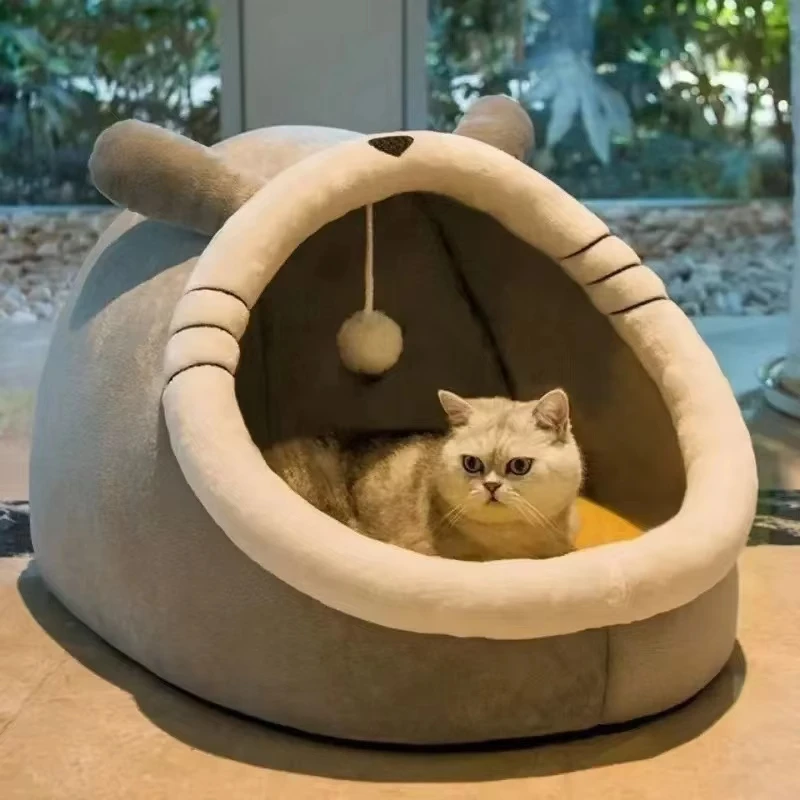 

Cat Nest House for Cats Cave Foldable Removable Washable Pet Sleeping Bed Four Seasons Universal Dog Cat Nest Kittens Cave