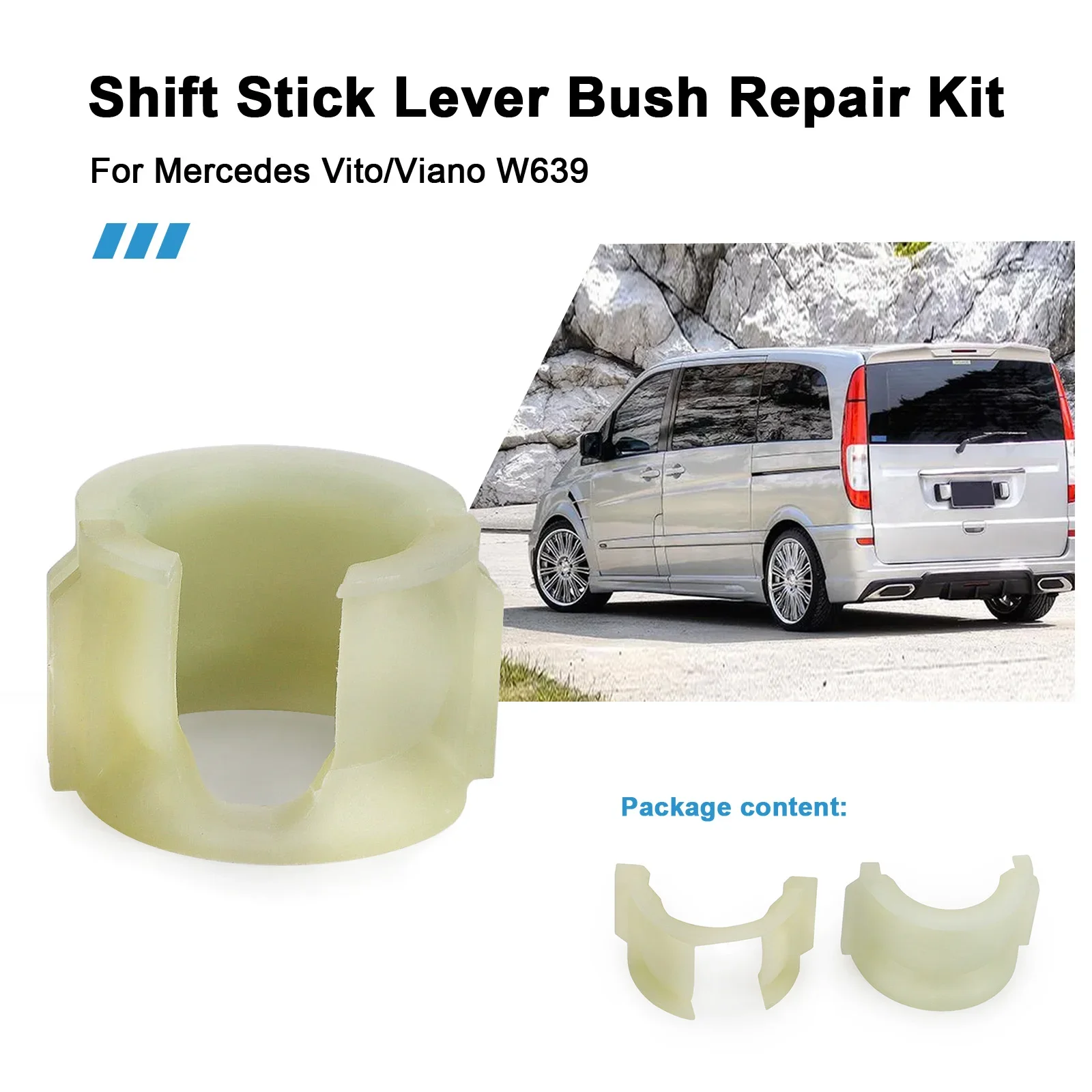 

Shift Cable Bushing Kit Repair Kit for W639 Vito Viano A6392601109 A6392602509 Gear Selector Bushing Gear Shift Lever Bushing