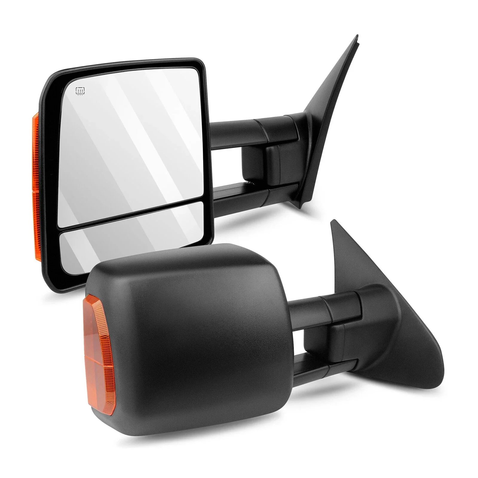 

Side Tow Mirrors Power Heated Turn Signal Black Pair For 2007-2021 Toyota Tundra/Sequoia Power Heated LED Signal Tow Mirrors