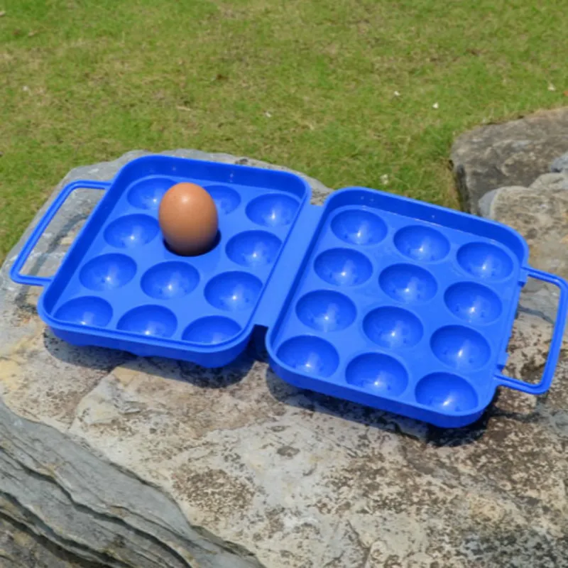 

Crisper Outdoor Picnic Portable Plastic Egg Box Case Folding Basket Portable Carry 6/12 Plastic Eggs Storage Box