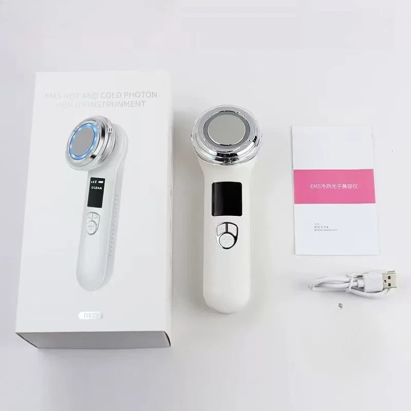 

Top-Tier Hot and Cold EMS Galvanics Anti-Wrinkle Skin Tightener Designed for Home & Travel with Deep Cleaning & Relaxing Massage