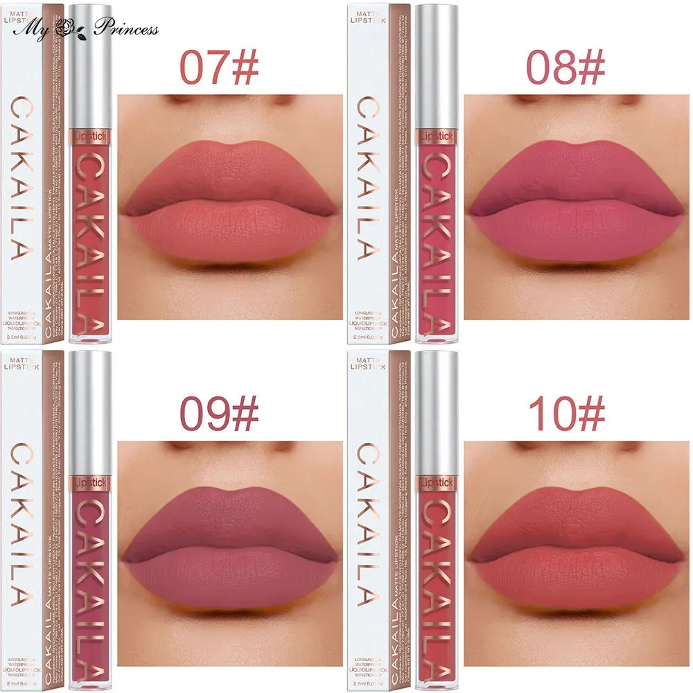 18 Colors Matte Lipgloss Wholesale Cheap Liquid Lipstick Makeup Lip Color Batom Long Lasting Sexy Red Pink Nude Lip Gloss Bulk