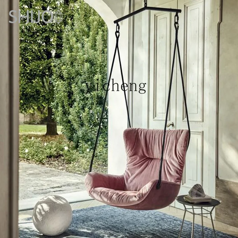 YFY Hanging Chair Household Balcony Hanging Swing Chair Modern Art Balcony Swing Rocking Chair
