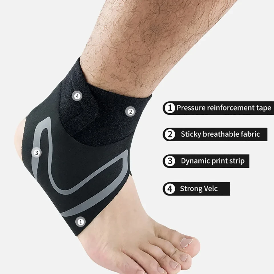 GOBYGO 1Pcs Fitness Sports Ankle Protectors Pressurized Anti-sprain Breathable Ankle Socks Gym Outdoor Basketball Soccer Hiking image 2
