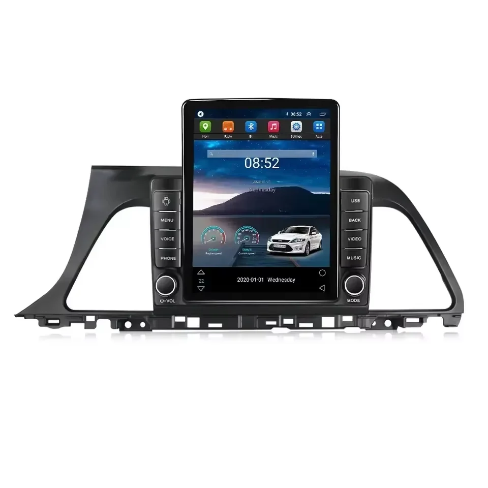 Large Screen Car Radio Touch Multimedia Player  Car Stereo Player for Hyundai Sonata9 2015-2018 BT Split Screen Dvd Player
