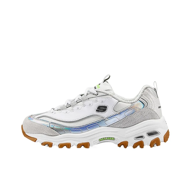 Skechers SPORT WOMENS Mesh, Artificial Leather Slip Resistant Low top Chunky Sneakers Women's 150556-WGY