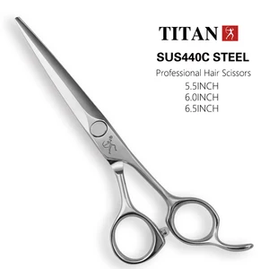 Titan barber scissors, hairdressing cutting tools, thinning tissues for hairdressers 5.5.6.0.6.5 inches, steel 440c Main Titan Tissue Sales - №5