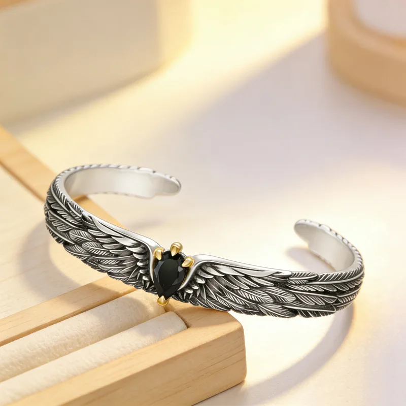 New Arrival Retro Eagle's Claw Design 925 Sterling Silver Female Bangle Jewelry Women Party Gifts 2026