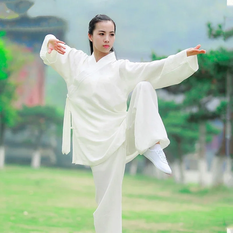 Wudang Xiuhua Daoyuan Tai Chi clothing men's Chinese style linen tai chi practice clothing martial arts clothing women's summer